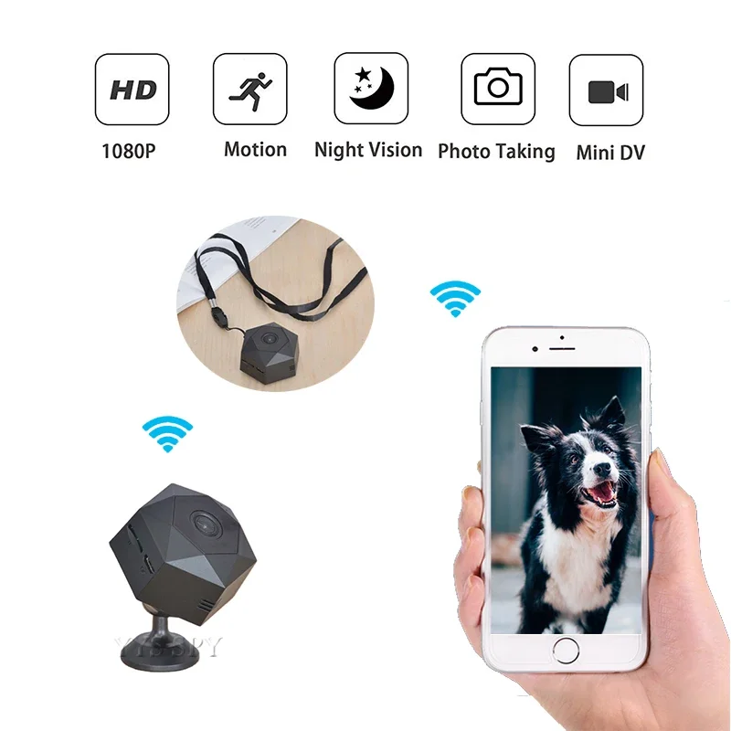 Smart Home Kamera - HD 1080P Küçük Kablosuz Mini Wifi