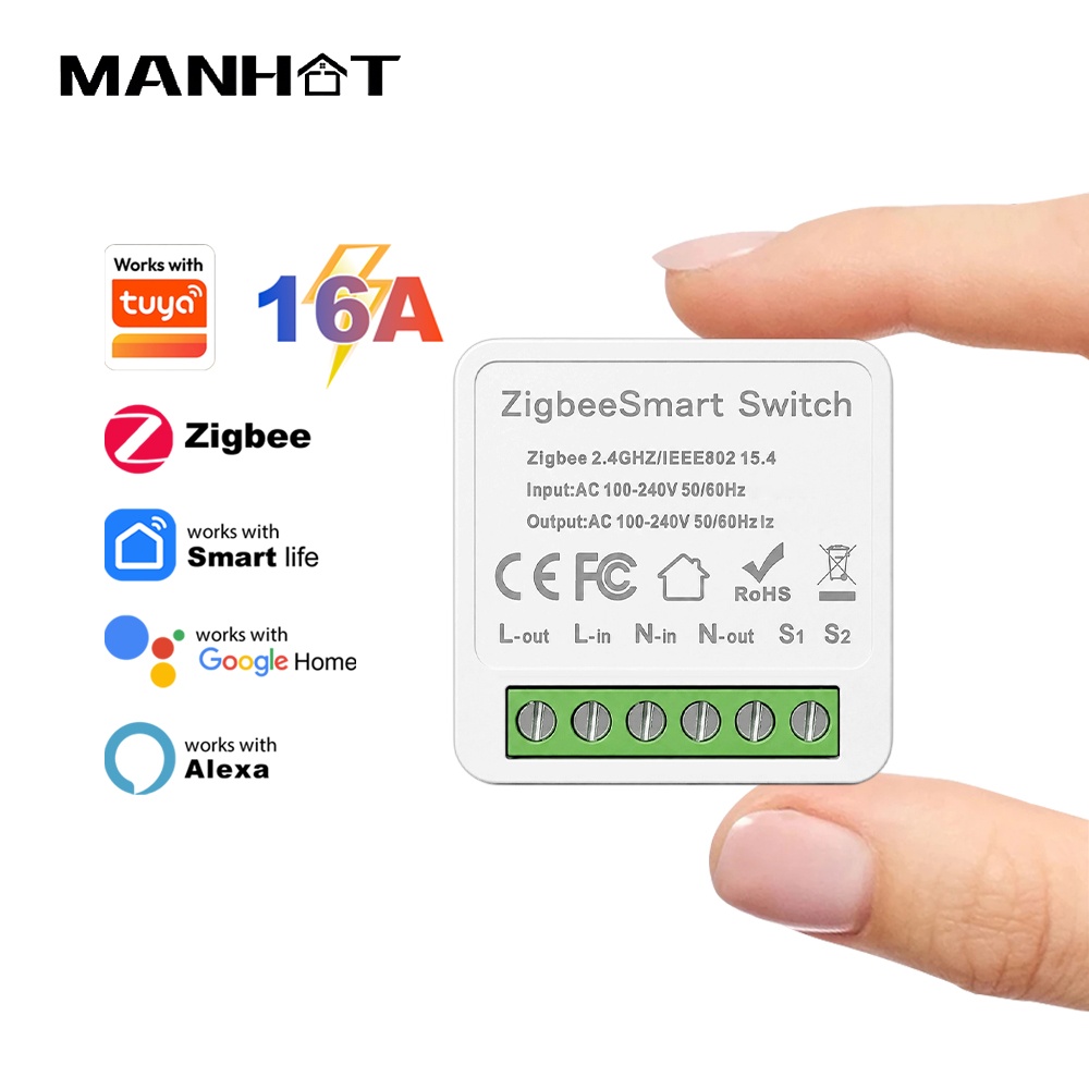 Smart Home Lighting Control - Manhot ZigBee 3.0 Anahtar Modülü 16A