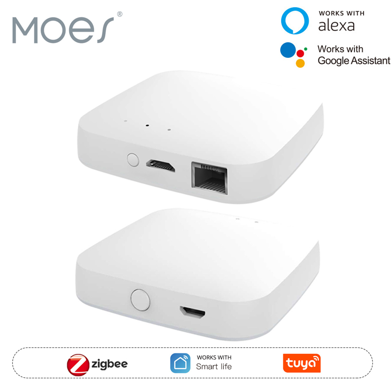 Smart Home Nest - MOES Tuya ZigBee3.0 Akıllı Hub, Kablosuz/Kablolu