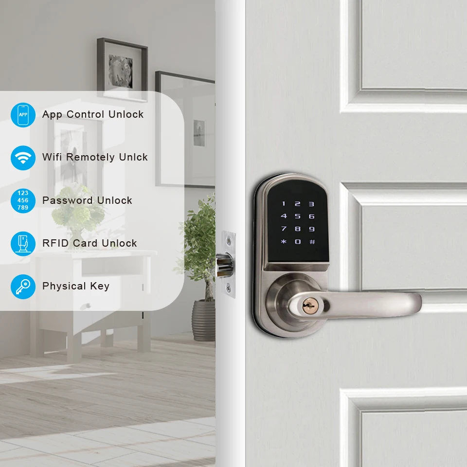 Airbnb Smart Home - Çinko Alaşımlı Akıllı Kapı Kilidi, TTlock