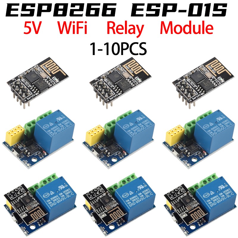 Smart Home Arduino Uno - ESP8266 ESP-01 ESP-01S 5V WiFi Röle