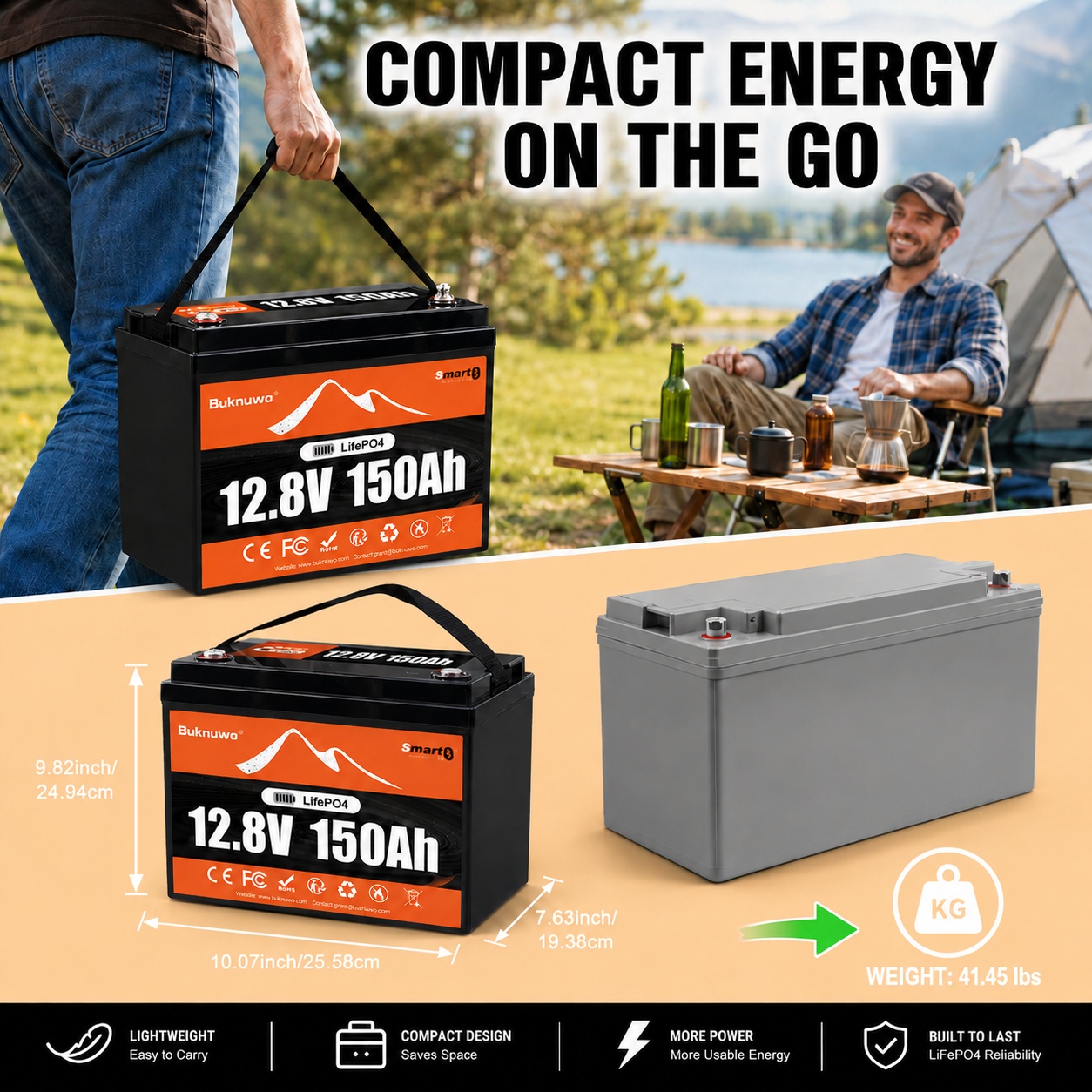 Buknuwo Smart 12V/12.8V 150Ah  - Upgrade Smart Home incelemesi ve fiyatı