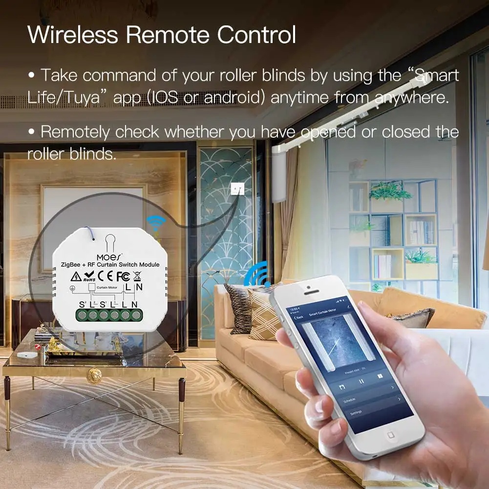 MOES ZigBee Akıllı RF433 Perde - Curtain Motor incelemesi ve fiyatı