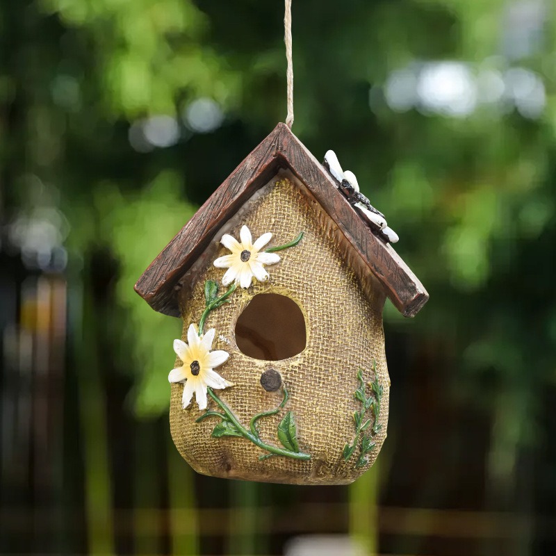 Rustik Reçine Kuş Evi Heykeli  - Smart Home Nest incelemesi ve fiyatı