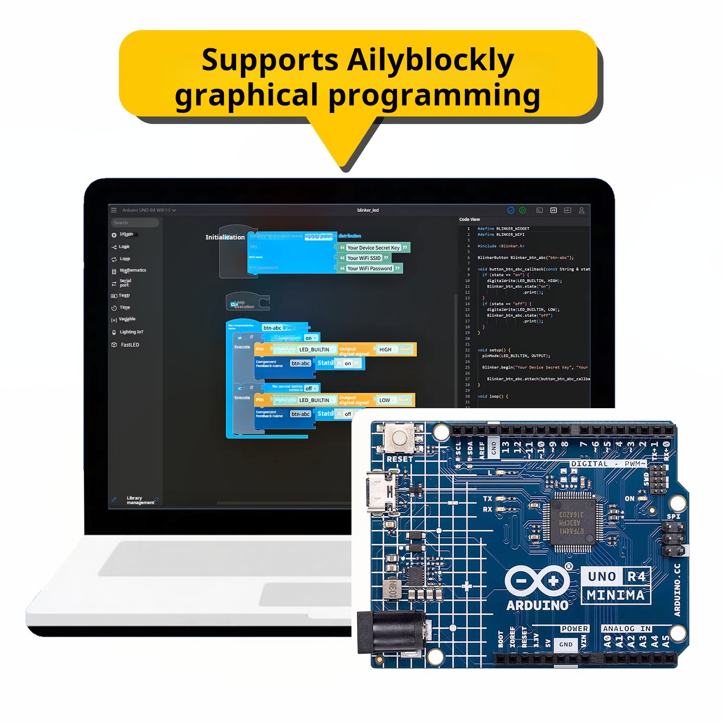 Arduino UNO R4 WiFi ABX00087 G - Smart Home Arduino Uno incelemesi ve fiyatı