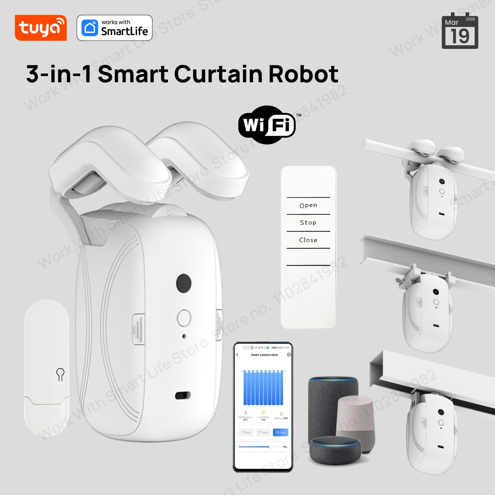 1/2 ADET Tuya Akıllı WiFi Perd - Smart Home Nest incelemesi ve fiyatı
