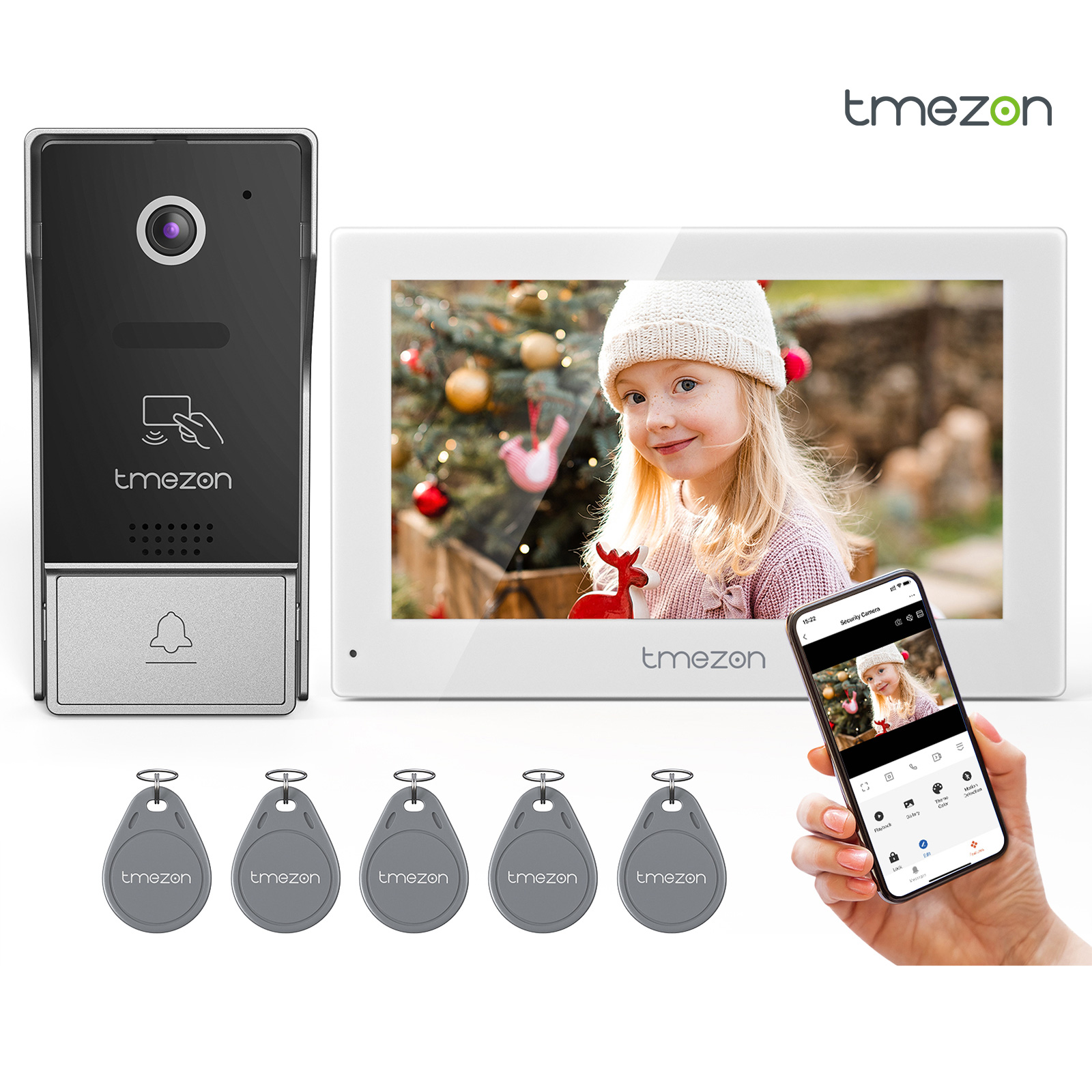 7 inç Tuya APP 1080P kablosuz  - Smart Home Video Doorbell App incelemesi ve fiyatı