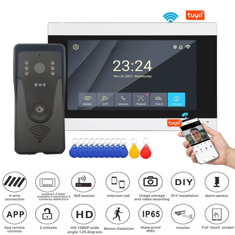 Tuya 1080 P 7 Inç Renkli Dokun - Smart Home Video Doorbell App incelemesi ve fiyatı