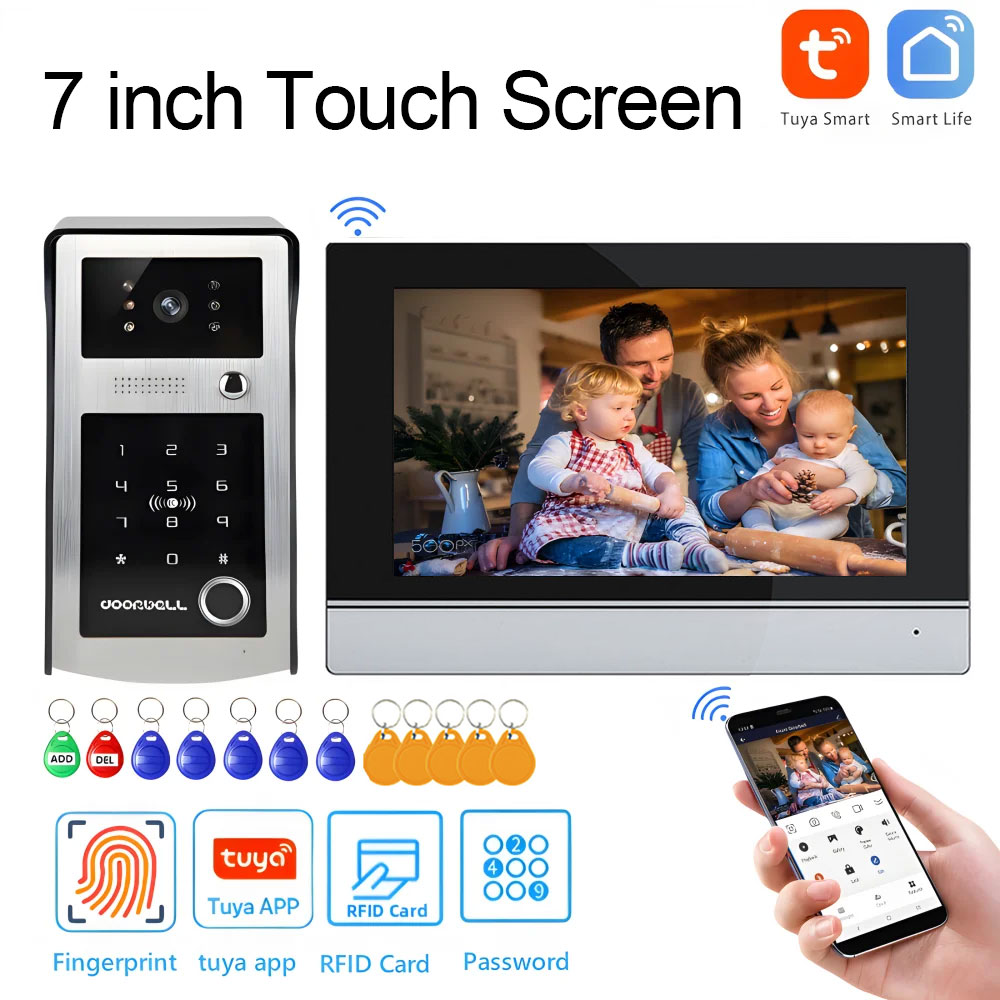 Wifi Tuya 7 İnç Dokunmatik Ekr - Smart Home Video Doorbell App incelemesi ve fiyatı